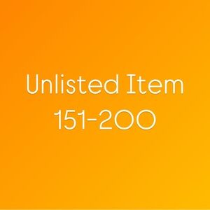 Unlisted Item 151-200